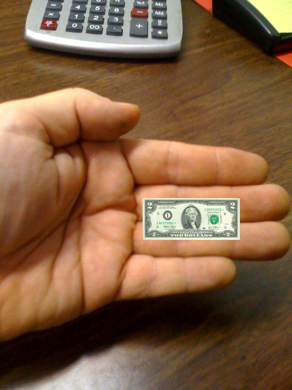 Small-Dollar-Bill-Measuring-1-3/4